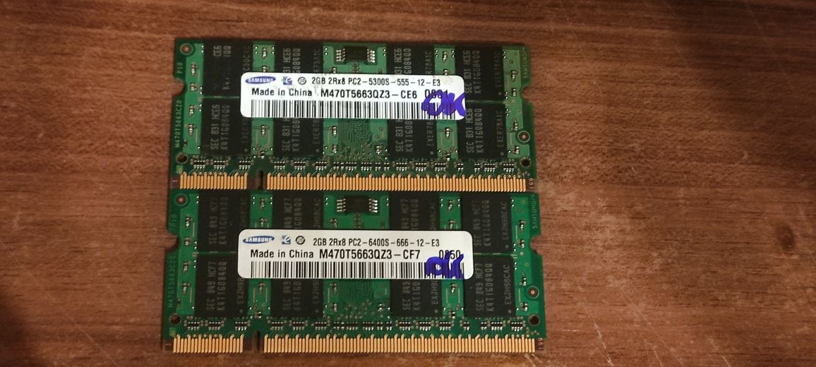 Kit 4gb Ram de Laptop (2+2) ddr2 pc2 - Samsung