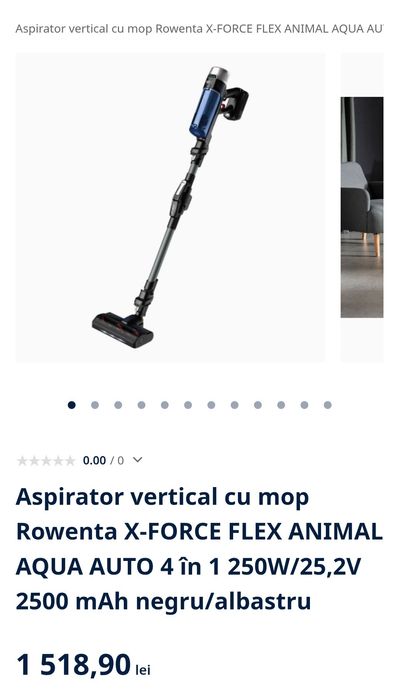 Aspirator Rowenta de mână ușor modern