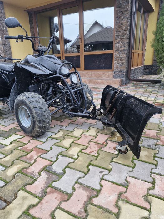 ATV Skiygo cu lama zapada si remorca
