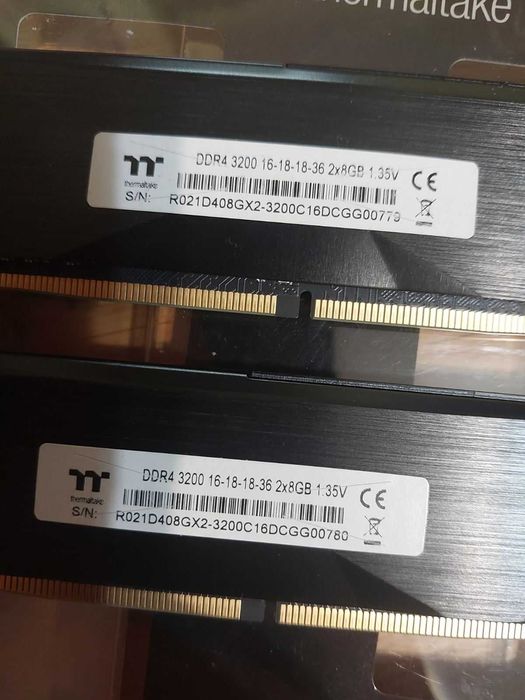 16GB 3600Mhz, 3200Mhz, CL16, DDR4 - Corsair, Thermaltake