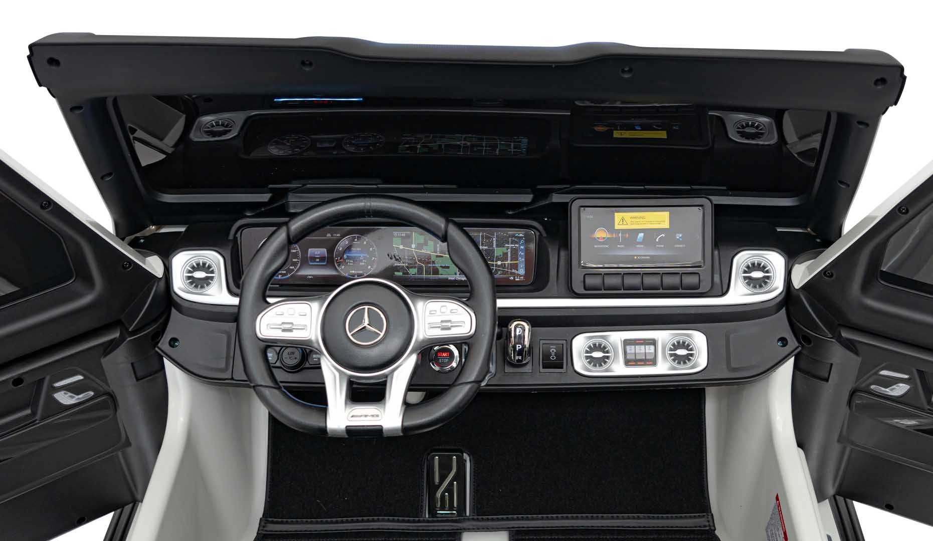 Masinuta electrica pt copii Mercedes AMG G63 NOU XXL 24V 800W 4x4 Alb