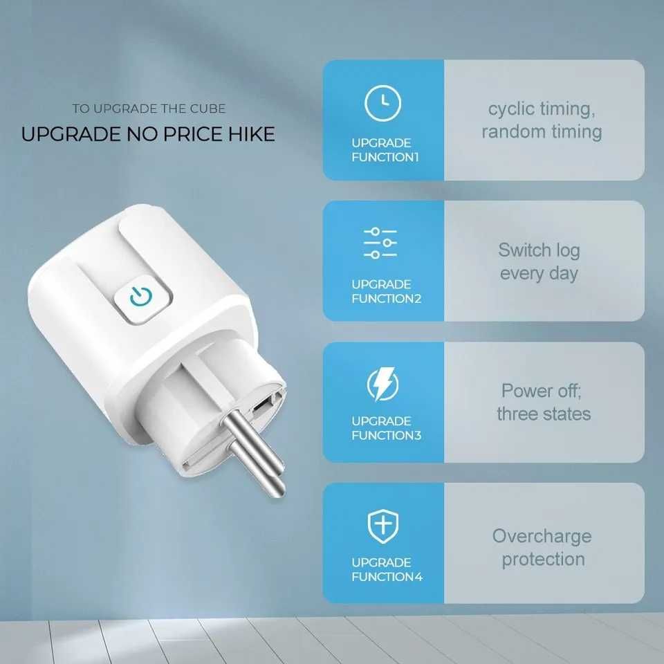 Умен,смарт контакт,Wi-Fi, alexa, smart home, 20 mAh, smart plug google