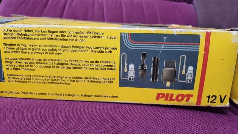 Set proiectoare ceata OEM Bosch Pilot 150 pentru mașini clasice vwgolf