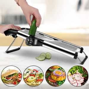 Ръчно ренде за зеленчуци Mandoline Dial Slicer кухненско ренде стомана