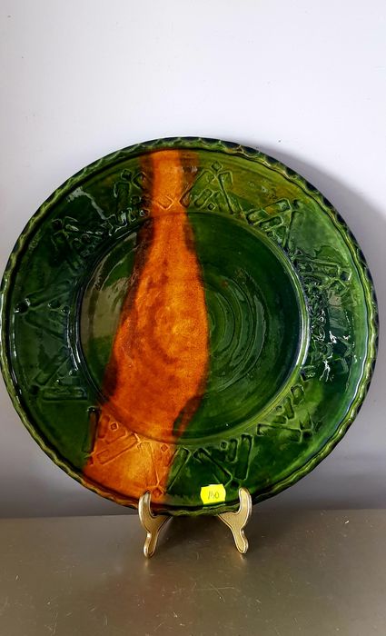 Farfurie/Platou vechi din ceramică italiană glazurata