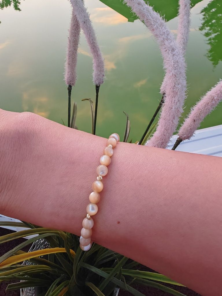 Brățări aur 14k,snur reglabil și pietre semiprețioase