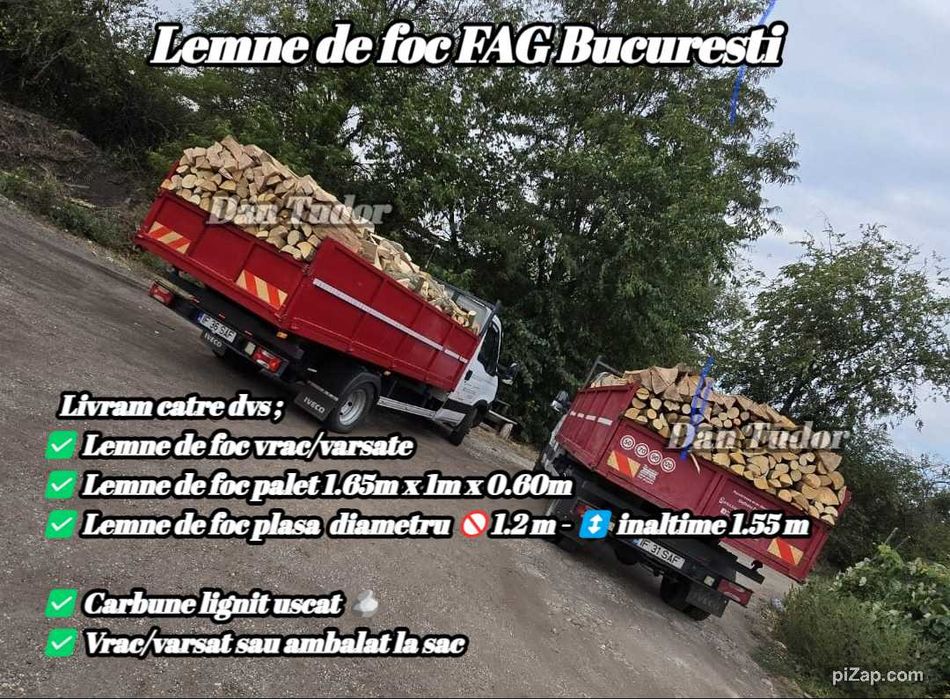 Lemne de foc si carbuni lignit -Calitate si cantitate 100 %