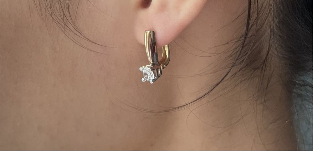 Золотые серьги 585 пробы