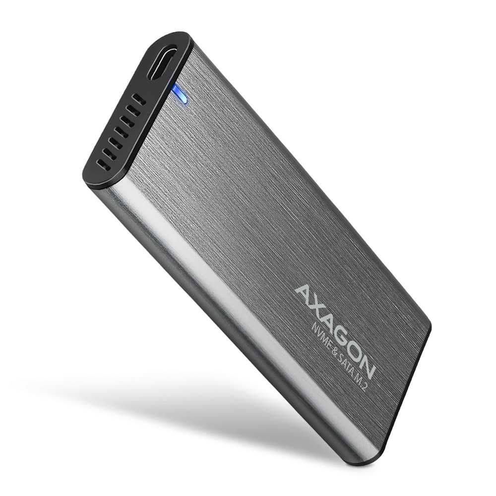 AXAGON Кутия за диск USB-C 3.2 Gen 2, M.2 NVMe / SATA 30-80mm EEM2-SG2