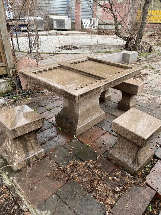 Нарды  из гранита (стол+стулья)
