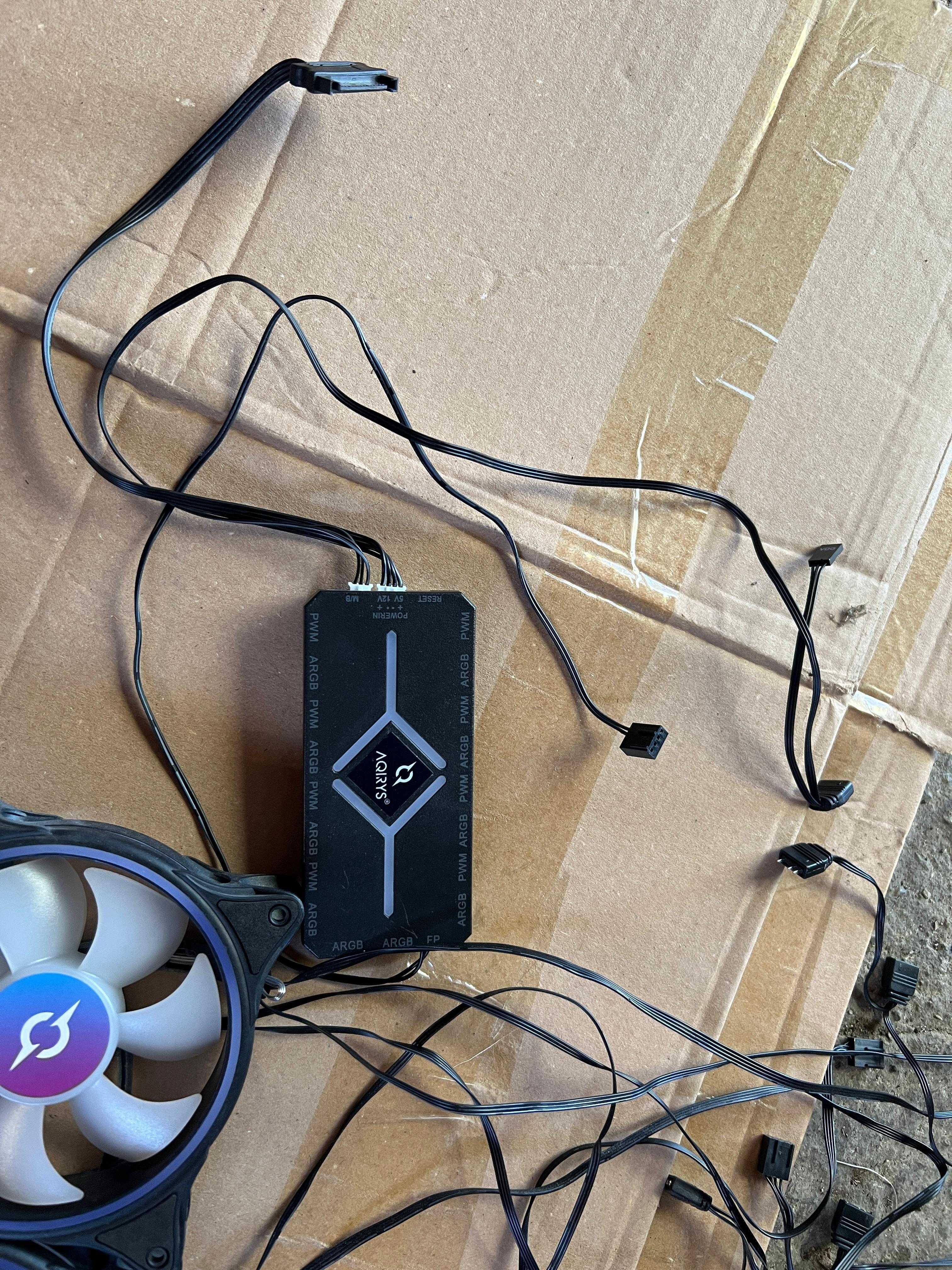 kit 6 ventilatoare aqirys RGB + controller si telecomanda