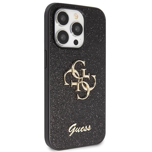 Кейс guess за iphone 14 pro 6.1" glitter script 4g black