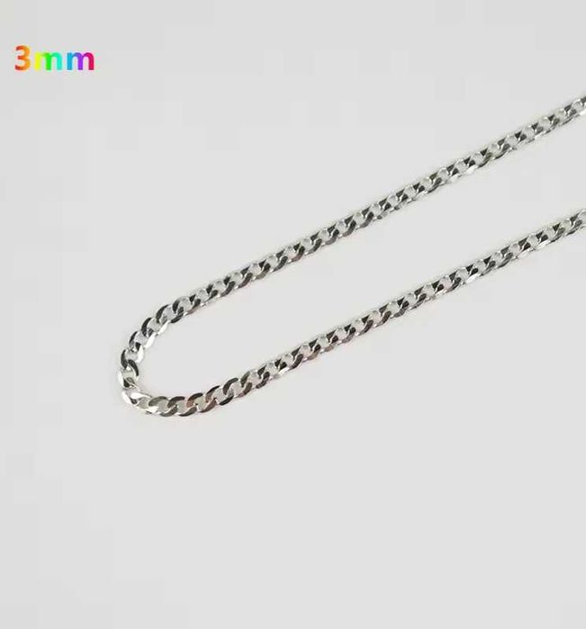 Сребърен синджир S925, 55 см, 3 мм дебелина