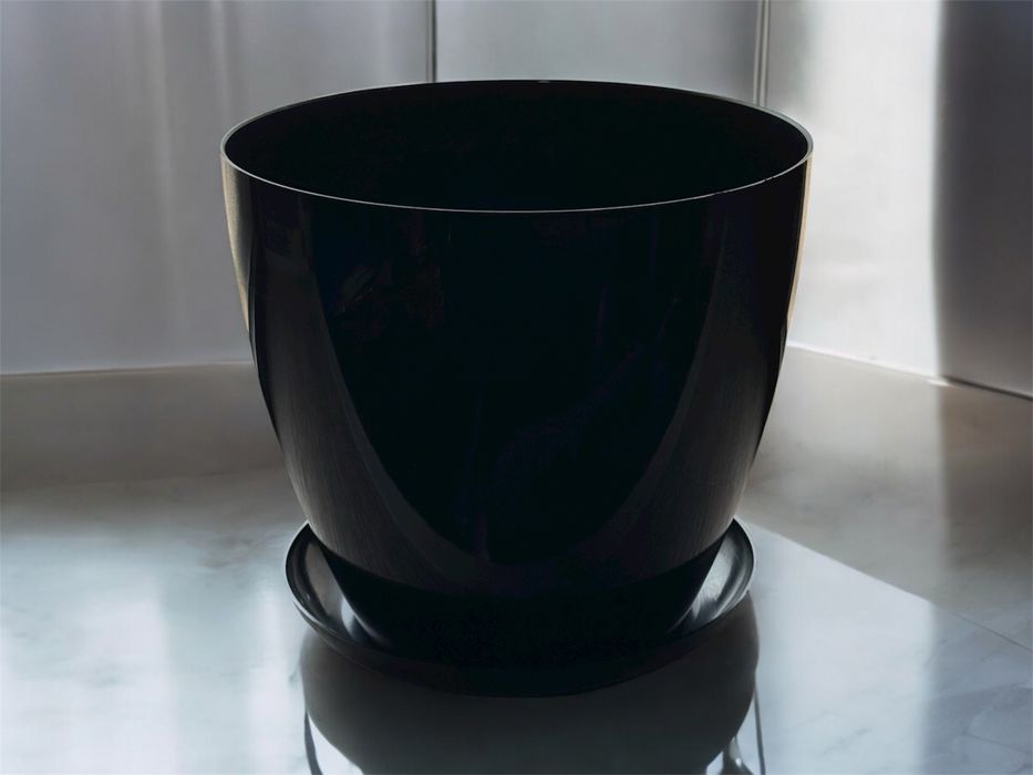 ГОРШОК | Цветочный горшок, объем 1,8 литров. Черный цвет