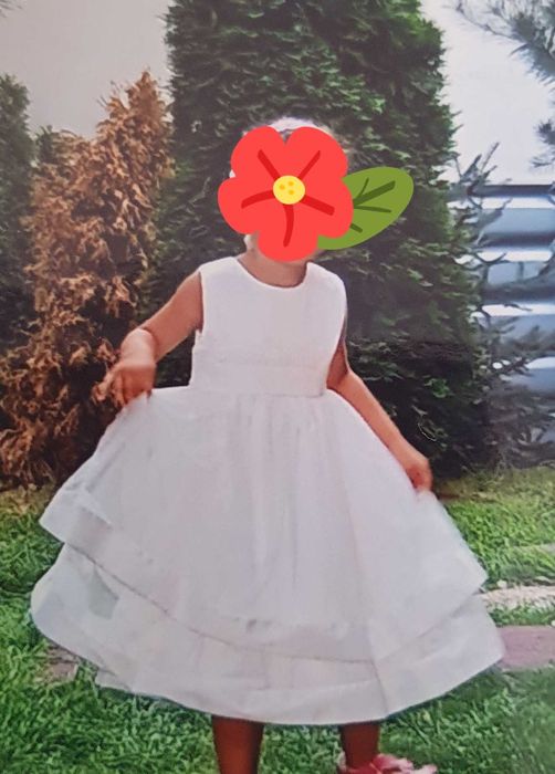 Rochie alba 3 ani pt  petrecere, nunta, botez, zi de nastere