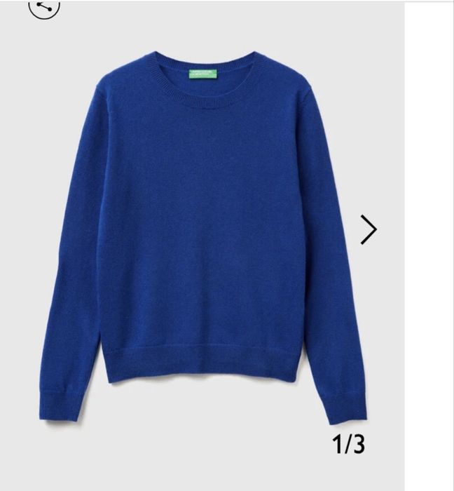 Мек и топъл пуловер Benetton, 100% мерино