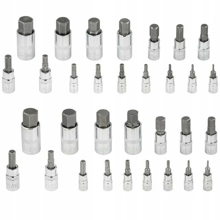 Trusa chei imbus hexagonale metrice 2-19mm si inch 5-64-¾ (VRF08069)