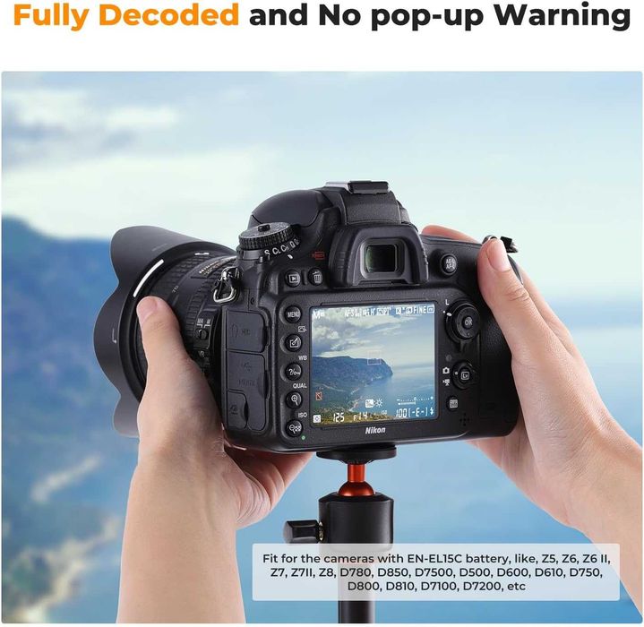 Иновативна батерия EN-EL15C за Nikon с вграден USB-C порт