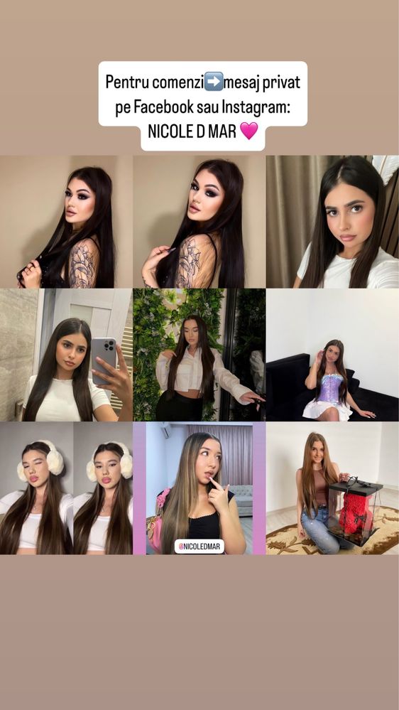 Extensii de par clip-on tip tresa/mesa imita parul natural Nicole DMar