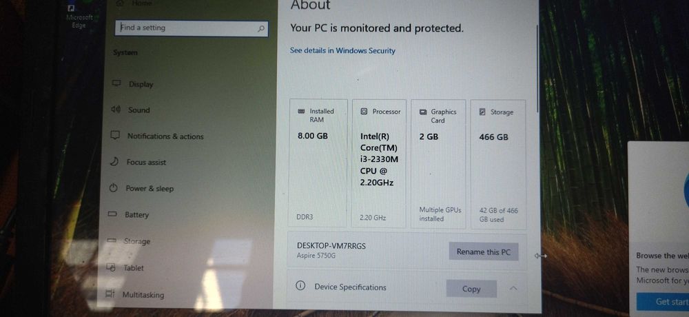 лаптоп  ACER с windows 10