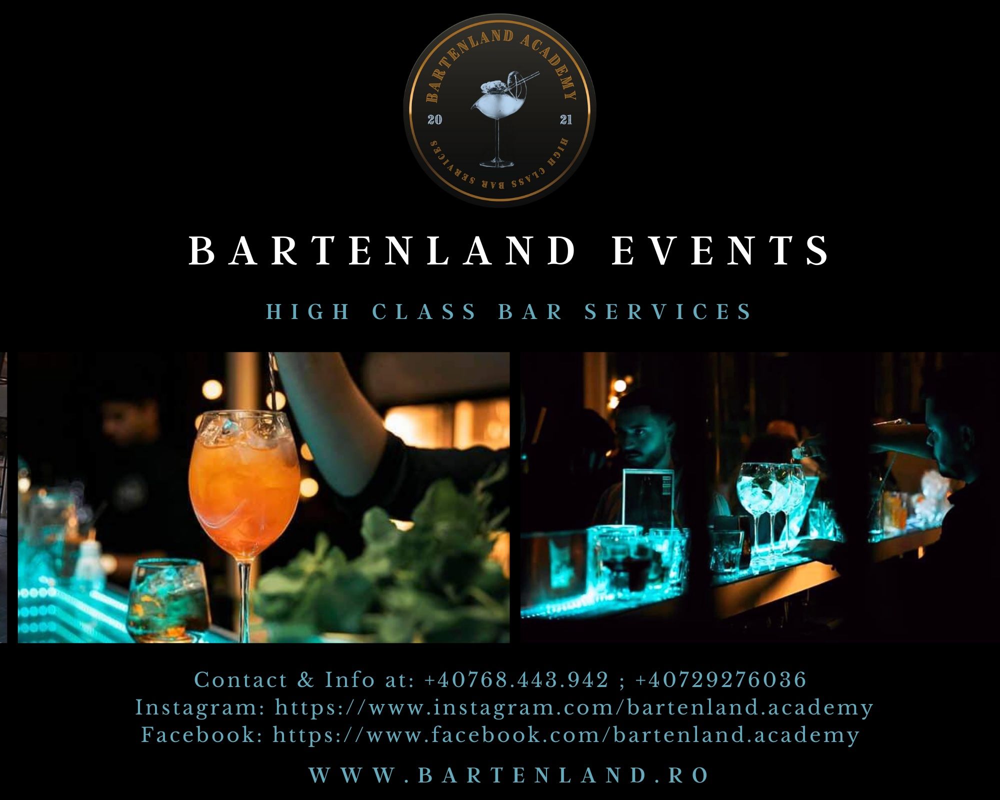 Bartenland Events. Cocktail Bar mobil  evenimente