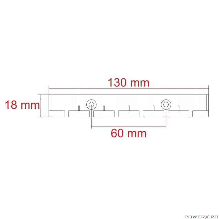 Uscator rufe de tavan, 6x100 cm, negru, Sepio