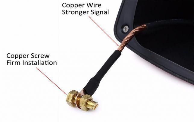 антена за кола тип перка на акула, с усилвател, черна verk 10054