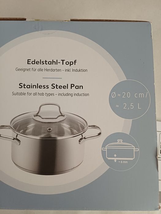 Чисто нова тенджера 20 см. 2.5 л.