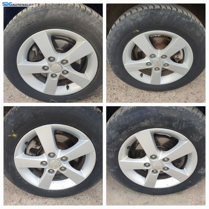 Set 4 Jante Roti Aliaj cu Anvelope Cauciucuri Iarna 195 65 15 R15 Mazda CX3 2015 - 2017 [C3524]