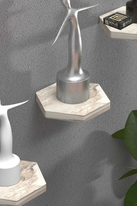 Рафтчета за стена/Комплект от 3 шестоъгълни етажерки за стена 5 цвята