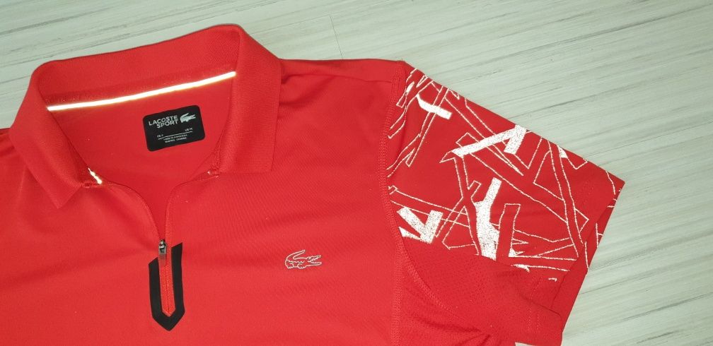 Lacoste Sport Stretch 3/4 Zip  Mens Size 4 - M ОРИГИНАЛ! Мъжка Тениска