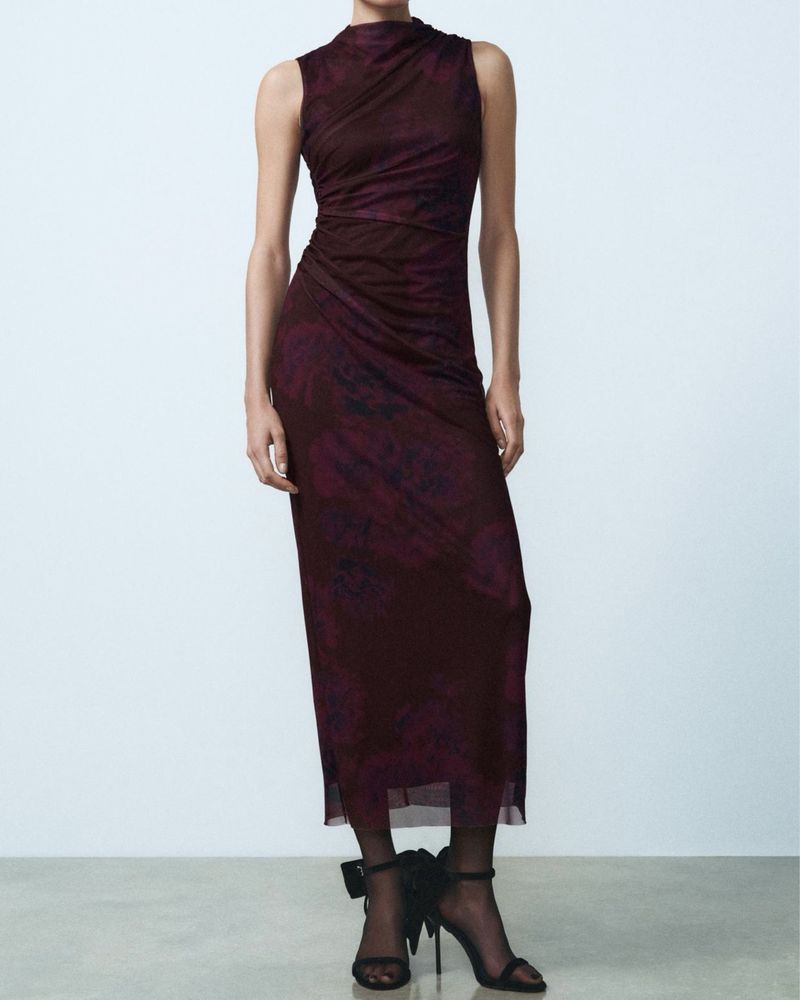 Платье Zara с драпировкой