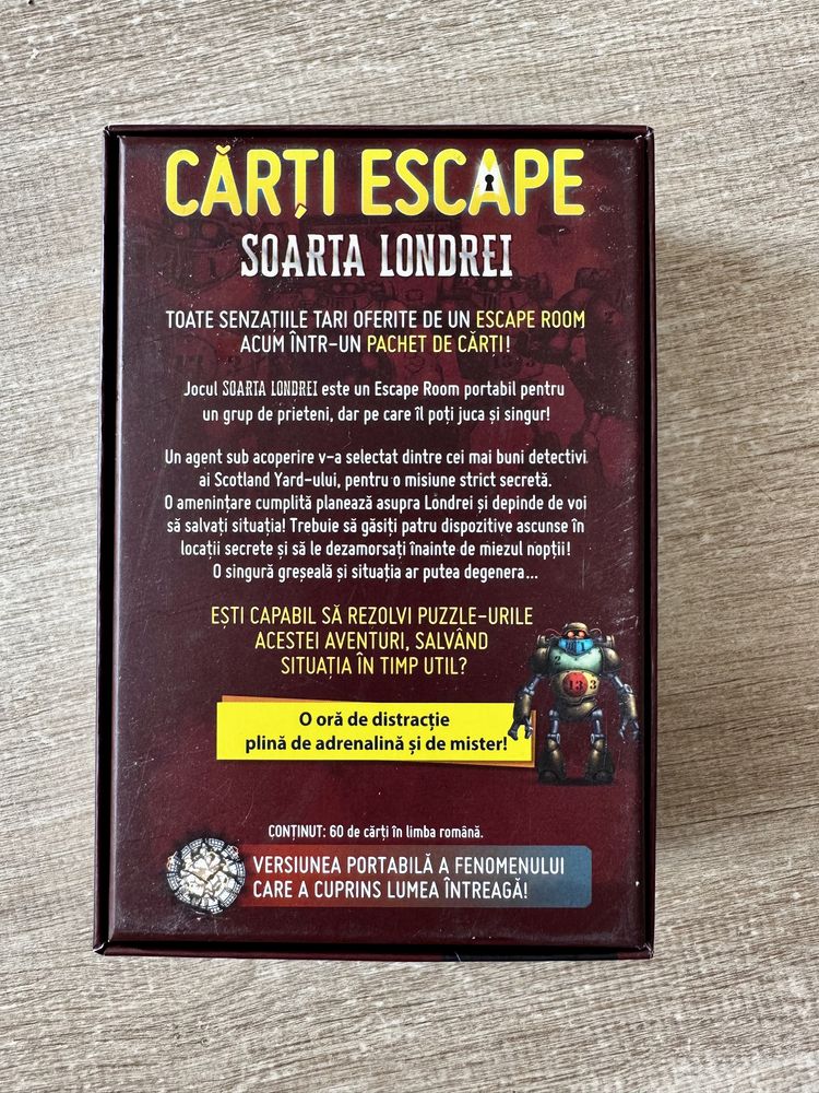 Carti escape - Soarta Londrei - Boardgames