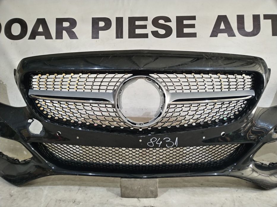 Bara fata Mercedes C-Class, W205, 2014, 2015, 2016, 2017, 2018, cod origine OE A2058800125, cu gauri pentru senzori de parcare (6).