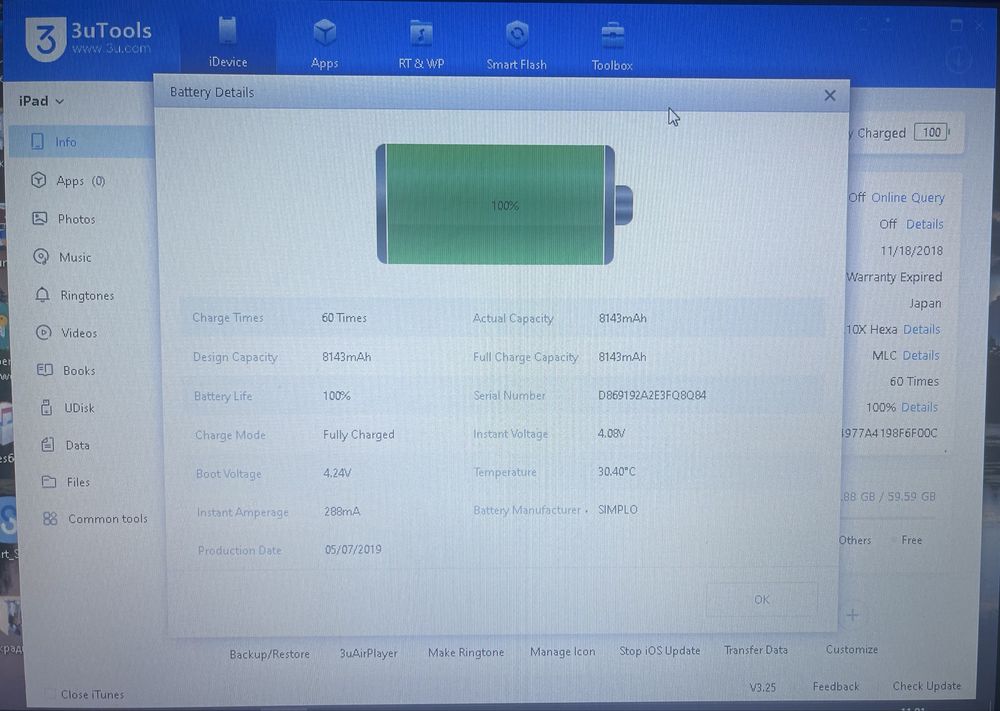 Аpple Ipad Pro 10.5 Space Grey 100%Battery