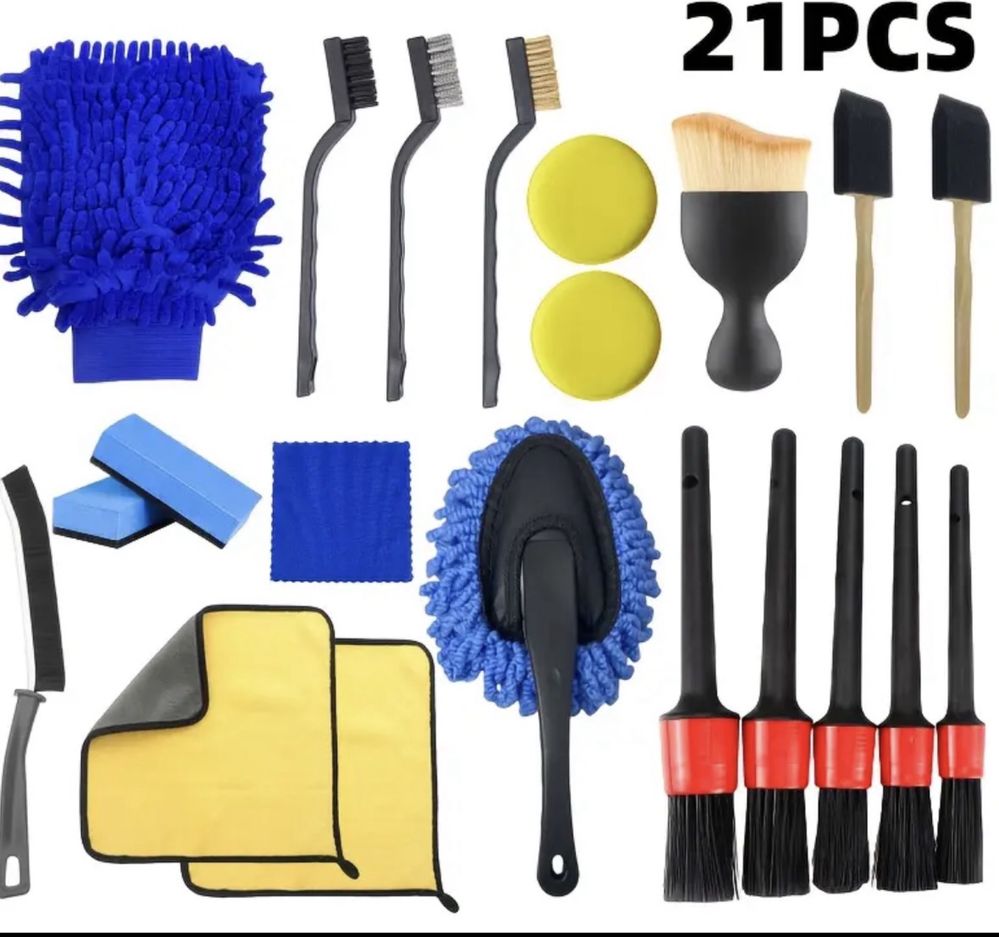 21 de piese kit de curatare auto
