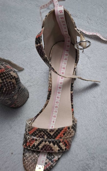 Sandale snake-print cu toc gros Graceland, 40