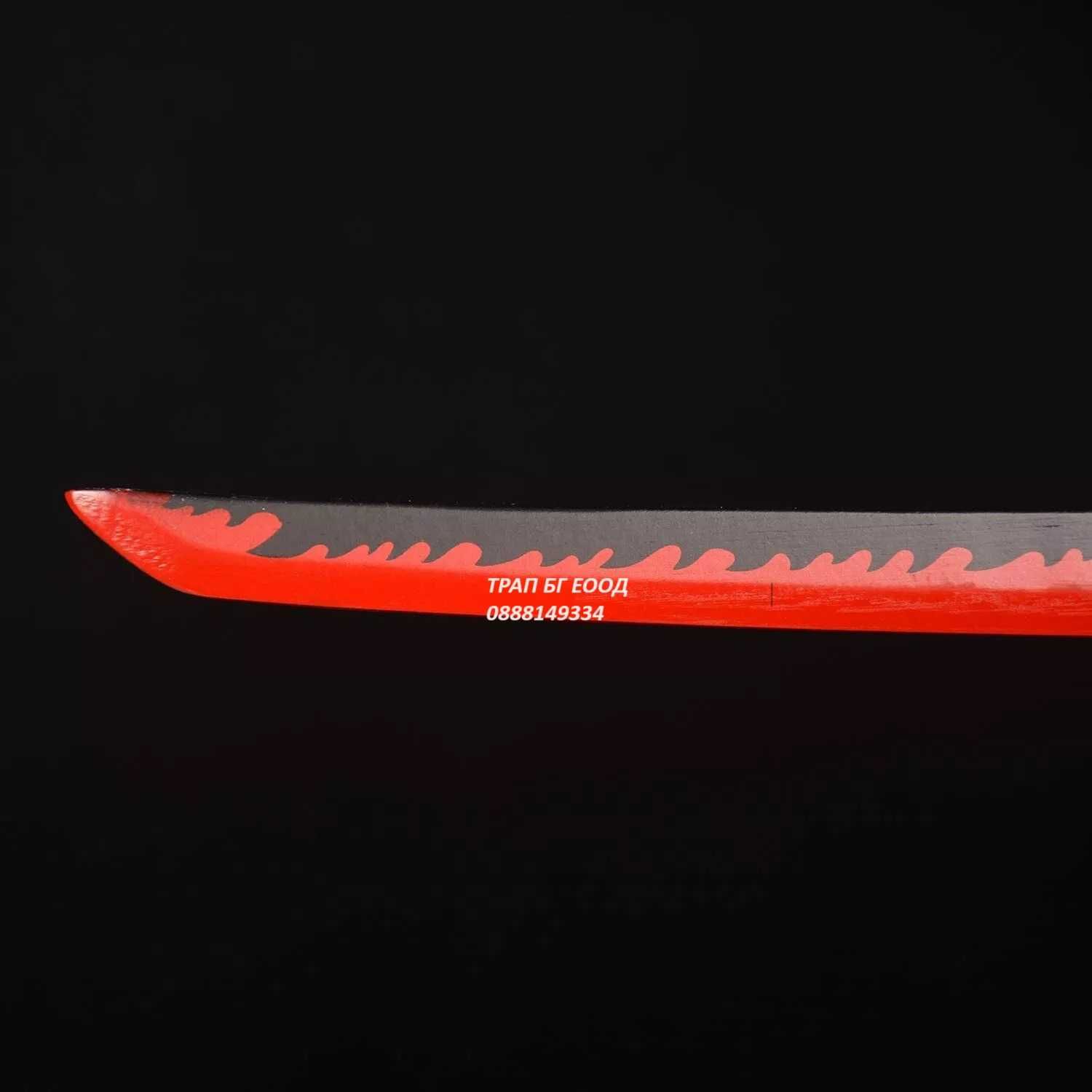 Demon Slayer - Kyojuro Rengoku Red Nichirin Sword Katana Metal Катана