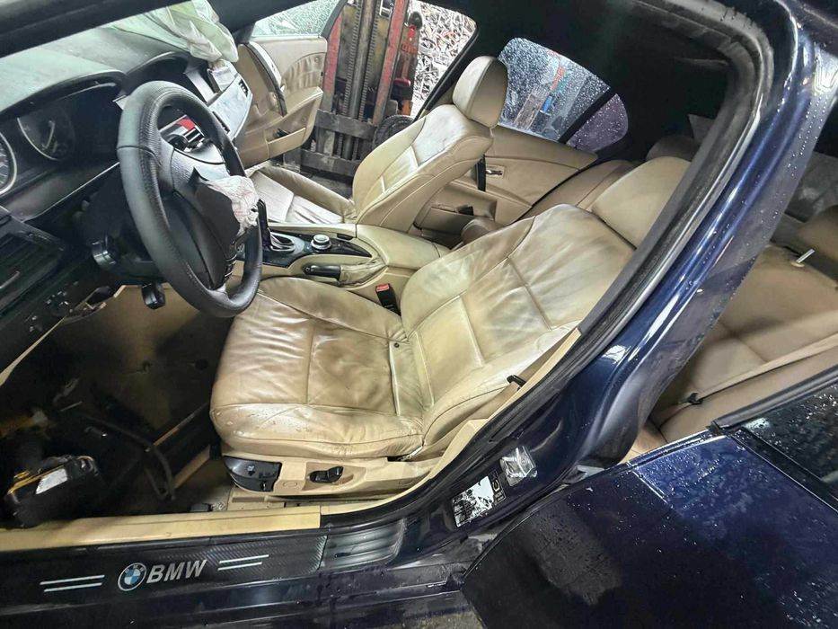 кожен салон и черен таван bmw e60 530d бмв е60