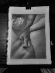 Tablou nud, format A3.