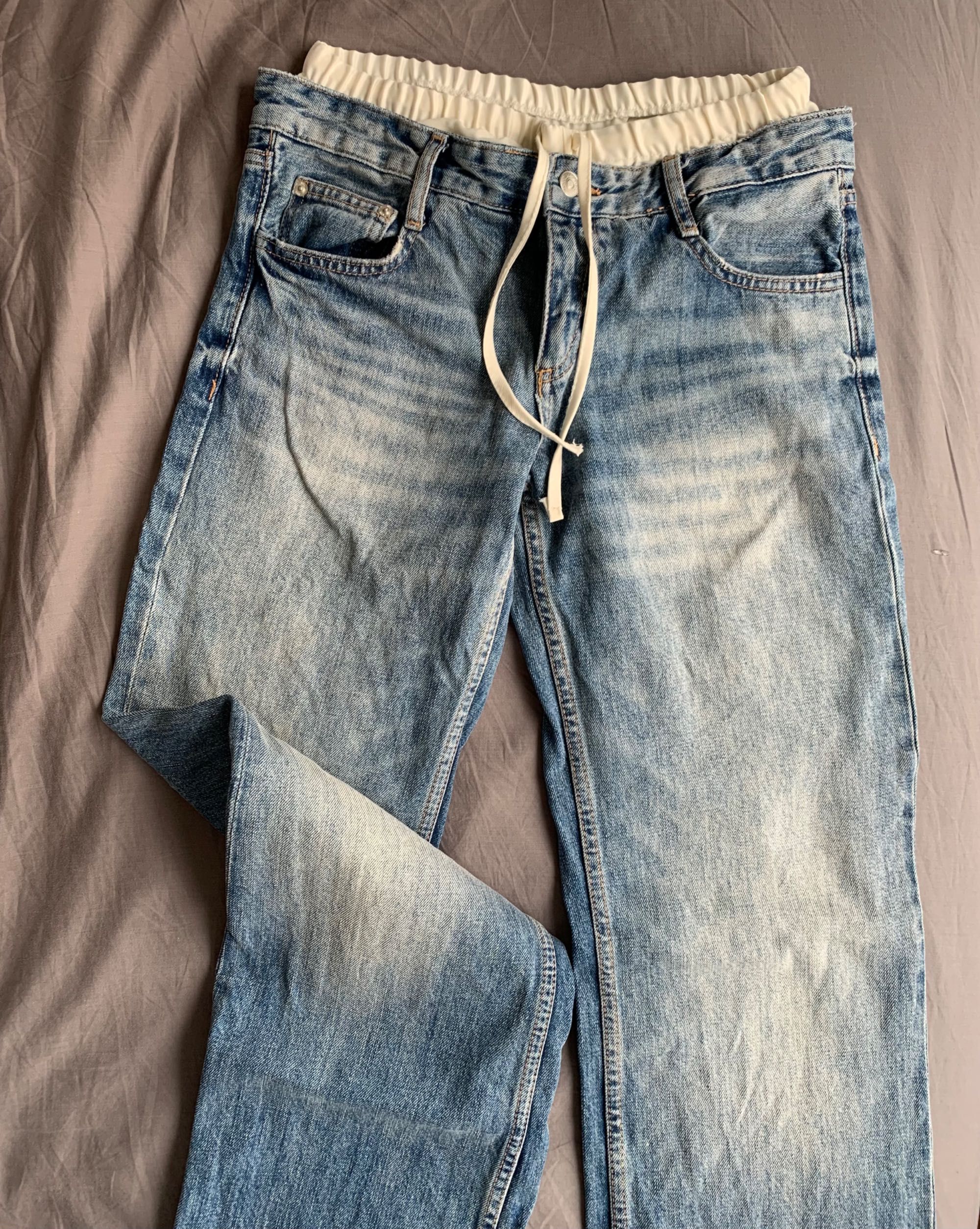 Zara дънки с детайл