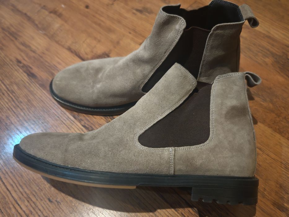 Мъжки боти естествен велур