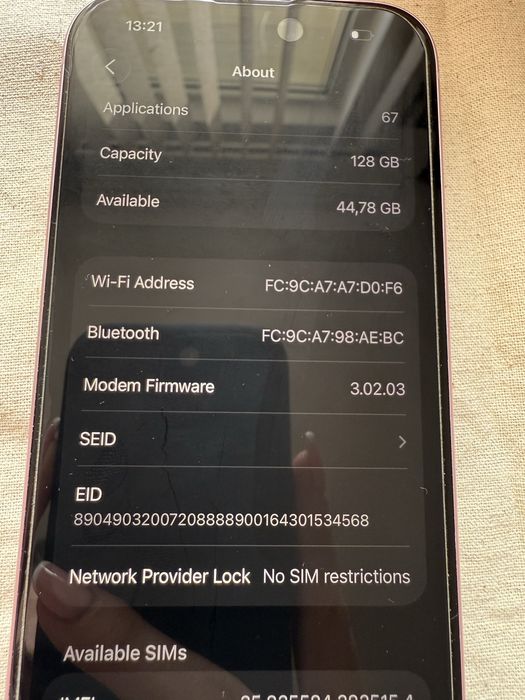 Iphone 15, 128GB Pink