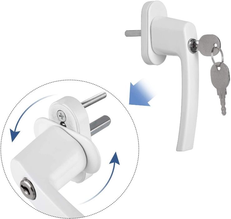 Предпазна дръжка за прзорец с ключове