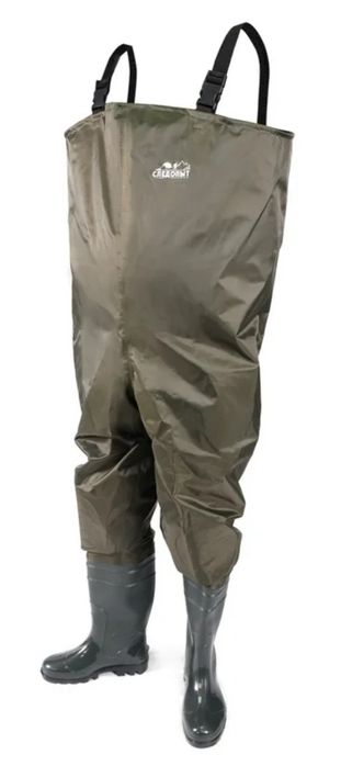 Полукомбинезон рыбацкий "Следопыт" из ПВХ + нейлон, цвет олива