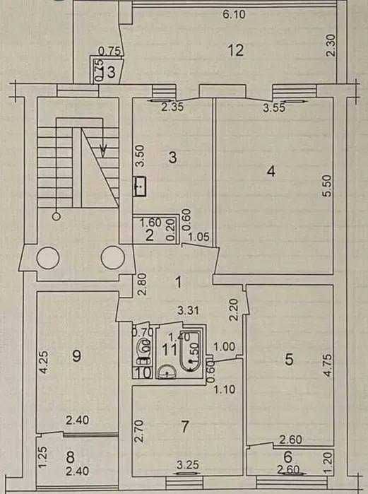 Продаётся квартира 4/3/4 Ц-1 Без ремонта 100м2