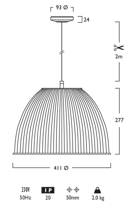Corp iluminat - Lustra pe fir / Pendant Light - Hacel Sequa 8 buc