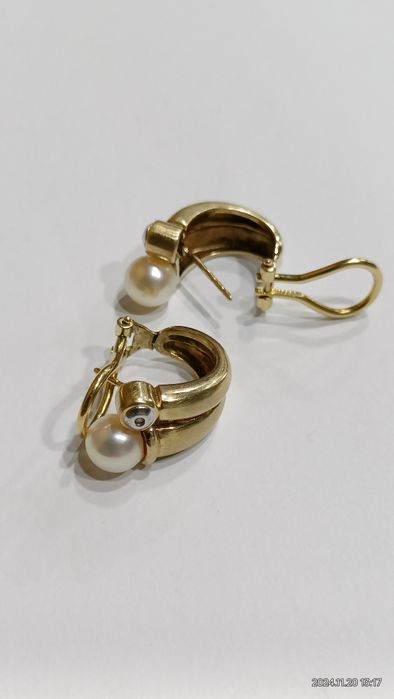 Vind cercei din aur 14kt cu perle Akoya
