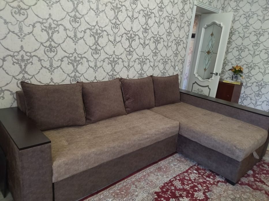 Диван раскладной с мягкой оббивкой.