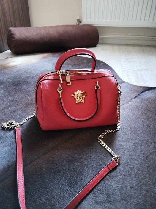 Дамска чанта Versace естествена кожа